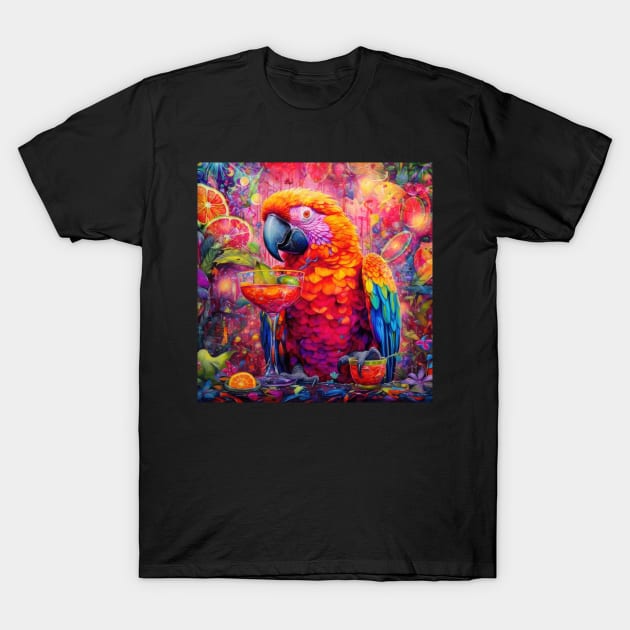 Parrot Head T-Shirt by Phatpuppy Art